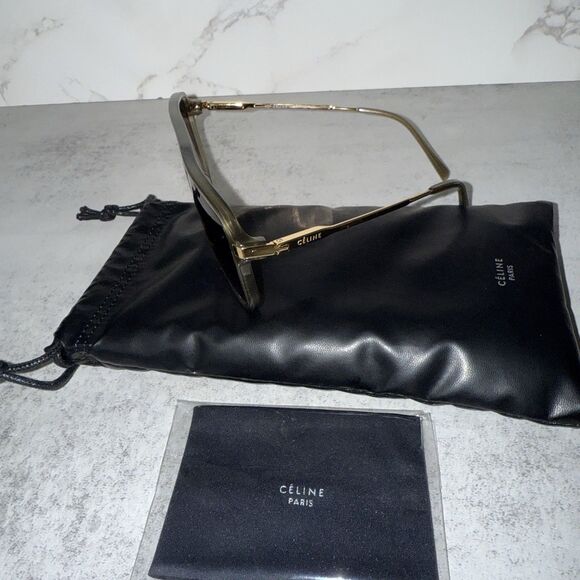 Celine Square Gold CL400271 Blogger Retro Style Gradient Sunglasses $422 Retail - Picture 9 of 12